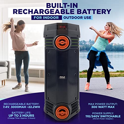 300W Dual 6.5” Rechargeable Bluetooth PA Speaker S946553