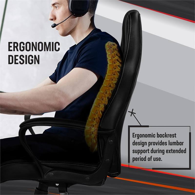 Black Metal 2-Piece Desk and Chair Set S244995