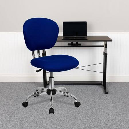 Blue Mesh Swivel Task Office Chair with Chrome Base G87337
