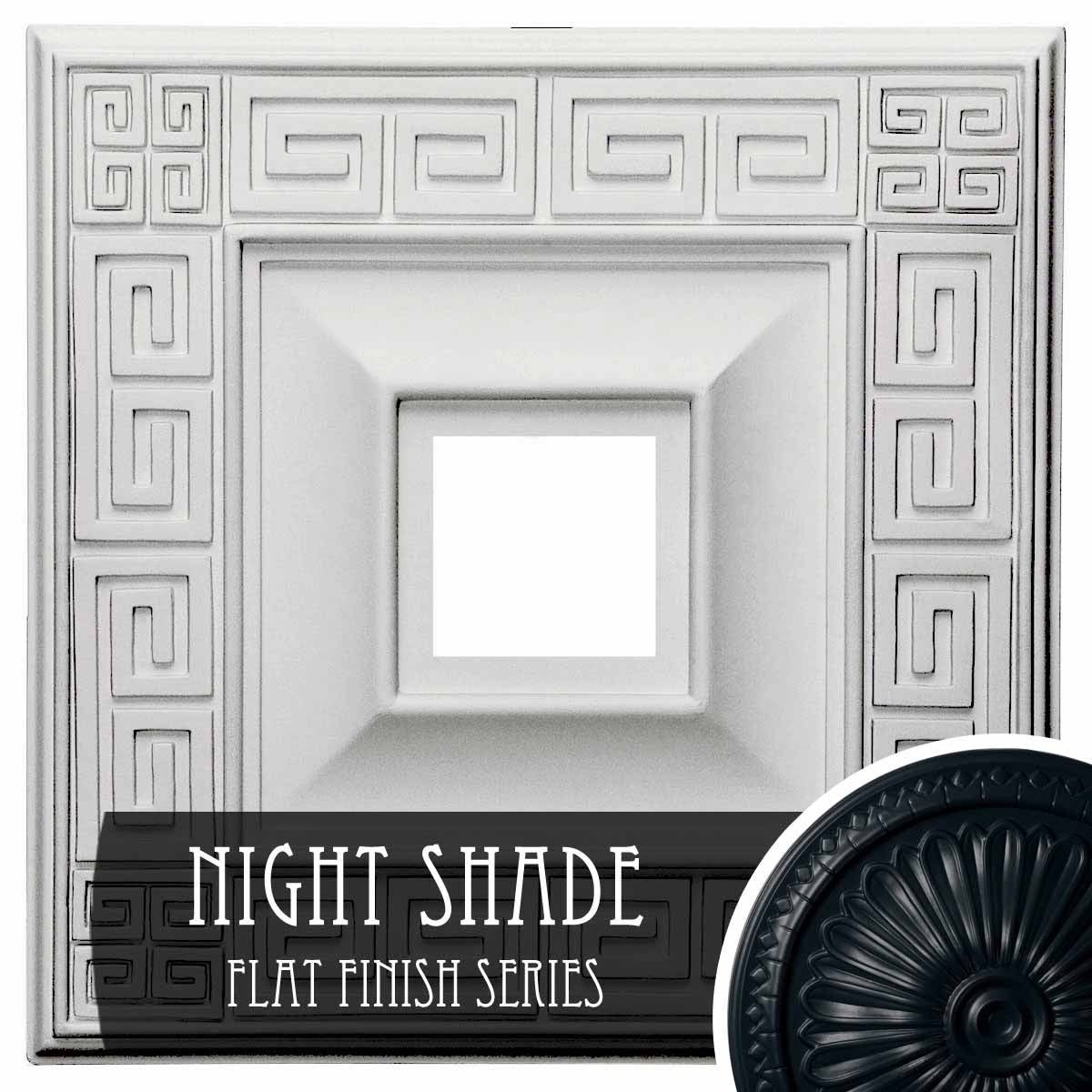Hand-Painted Night Shade Ceiling Medallion U63998