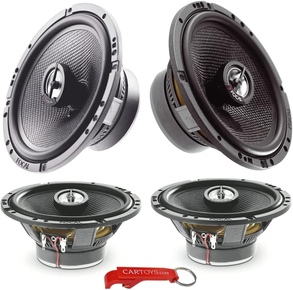 Car Audio Speakers 4-Pack Bundle, 2-Way 6.5-inch Coaxials T1120