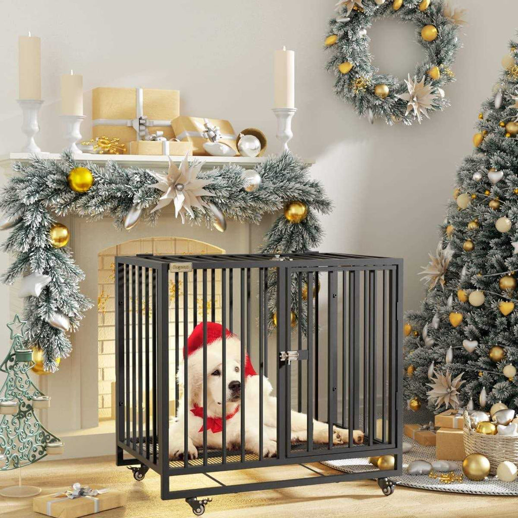 Heavy Duty Steel Dog Crate with 4 Wheels I695