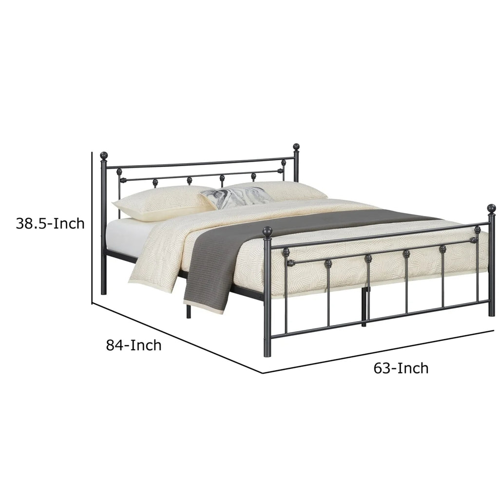 Queen Size Heavy Steel Metal Frame Bed H771