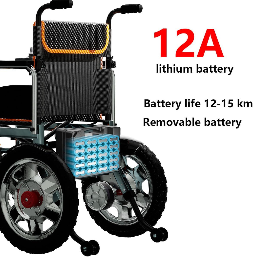 Foldable All Terrain Electric Wheelchair with 20AH Detachable Battery R7901