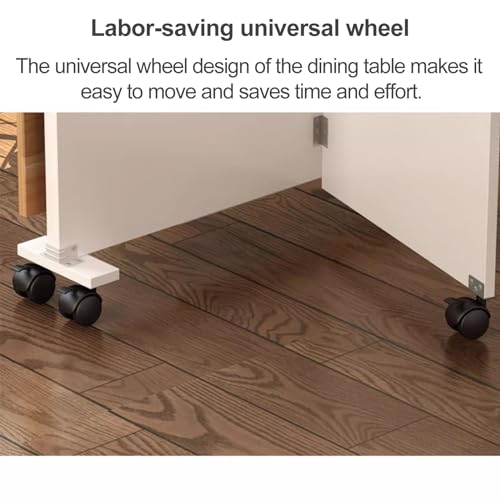 Folding Dining Table with 6 Wheels B531770