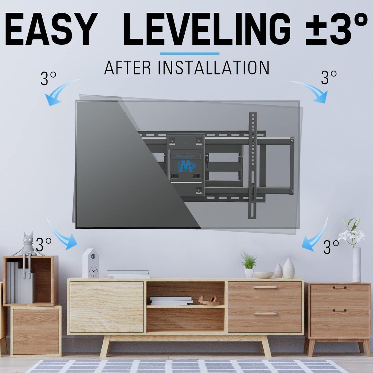 TV Wall Mount Full Motion for 42-84" TVs up to 132LBS, Max VESA 800x400mm M620