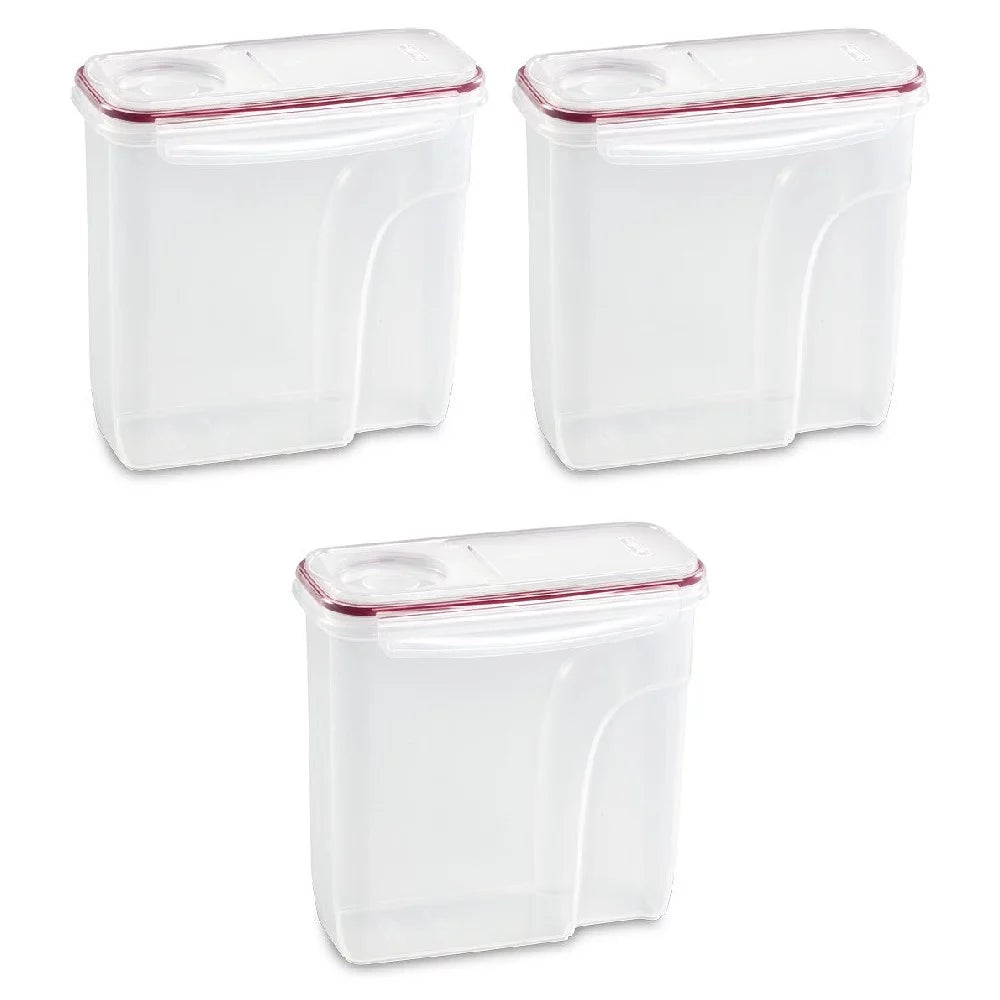 Clear 3-Pack 6 Qt. Cereal Storage Container X577841