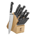 16 Pc Knife Set with Rubberwood Block E365
