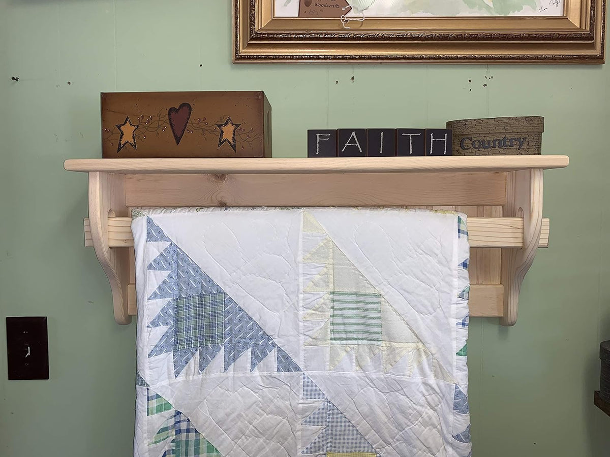 Unfinished Wood Quilt Rack J942234