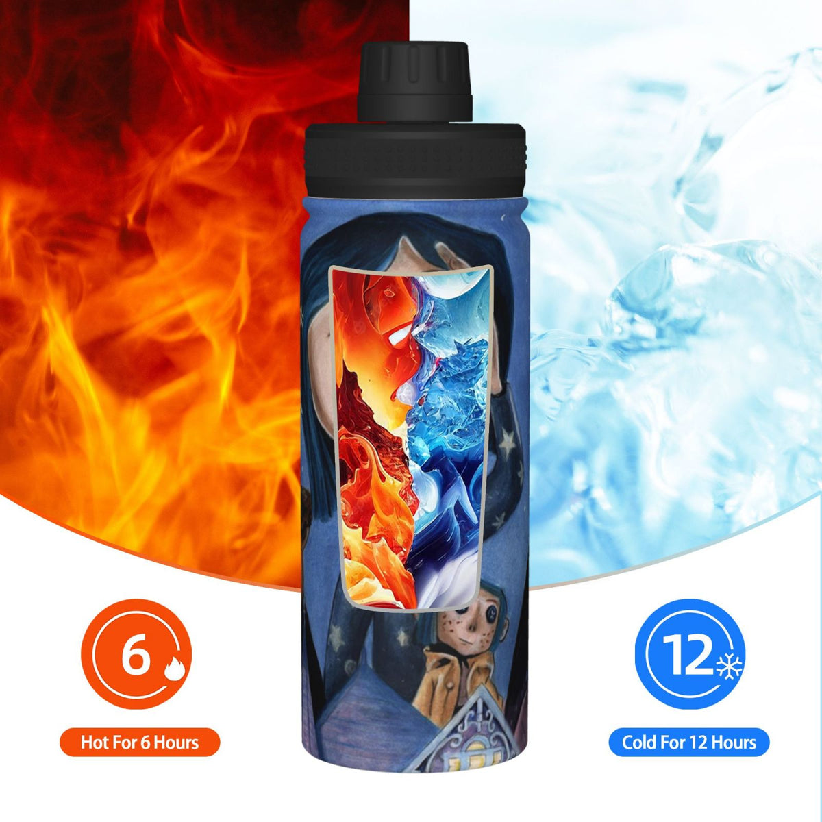 Insulated Stainless Steel Water Bottle 18OZ F3919