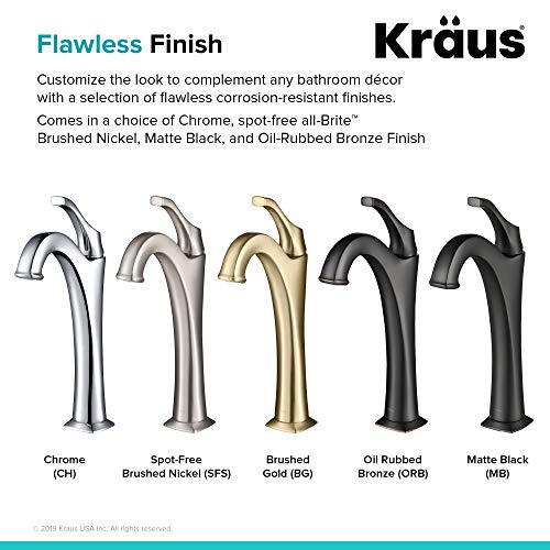 Brushed Gold Vessel Bathroom Faucet with Pop-Up Drain H668