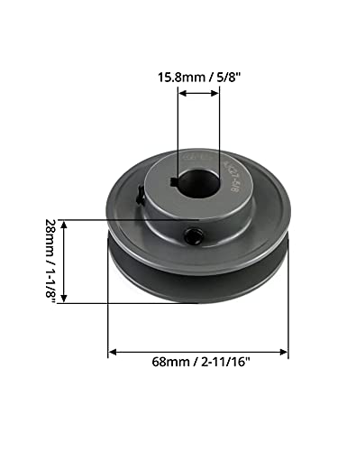 4.25"OD 5/8" Bore Double Groove V-Belt Sheave W8734