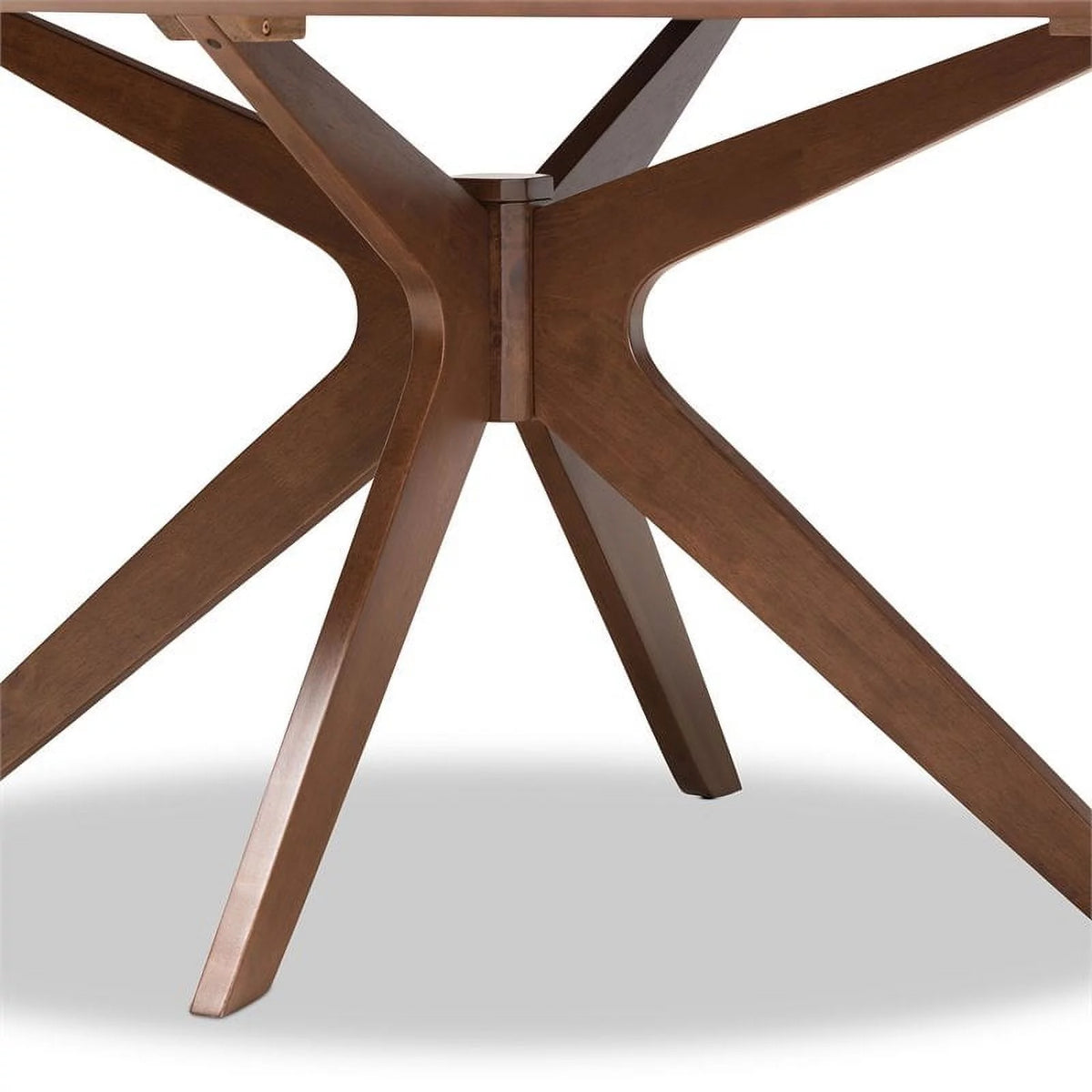 Walnut Brown Wood 71-Inch Oval Dining Table H393840