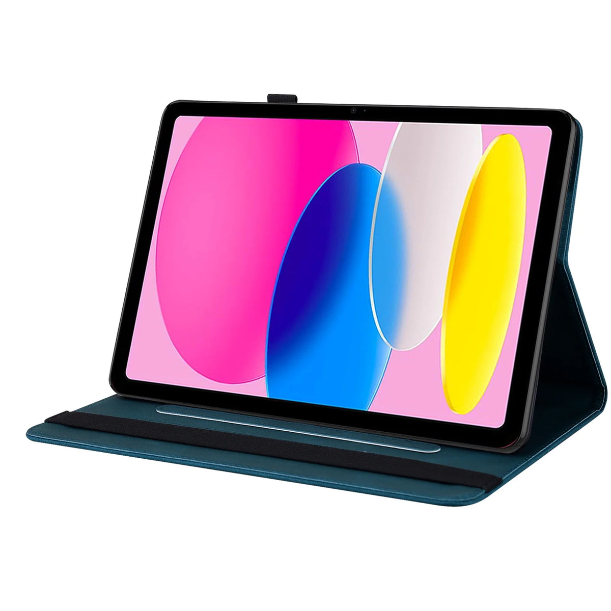 Blue PU Leather Folio Stand Cover for iPad 10th Gen Q23588