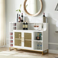 White Wine Bar Cabinet with Wine Rack J72608