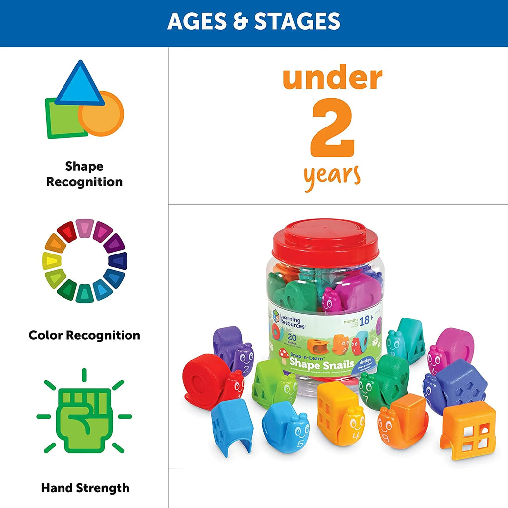 20 Pieces Shape Snails Educational Toys W264