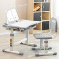 Height Adjustable Kids Desk and Chair Set with Tilt Desktop and Storage B738216