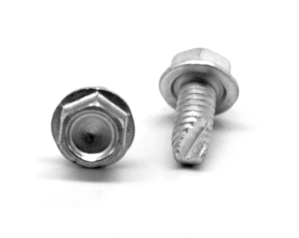 Coarse Thread Thread Cutting Screw Hex Washer Head Type 23 Low Carbon Steel Zinc Plated Z36919