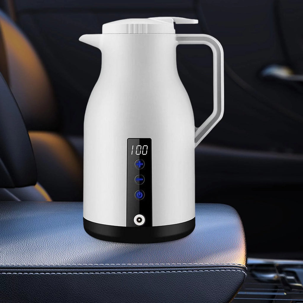 White Portable Electric Car Kettle B474