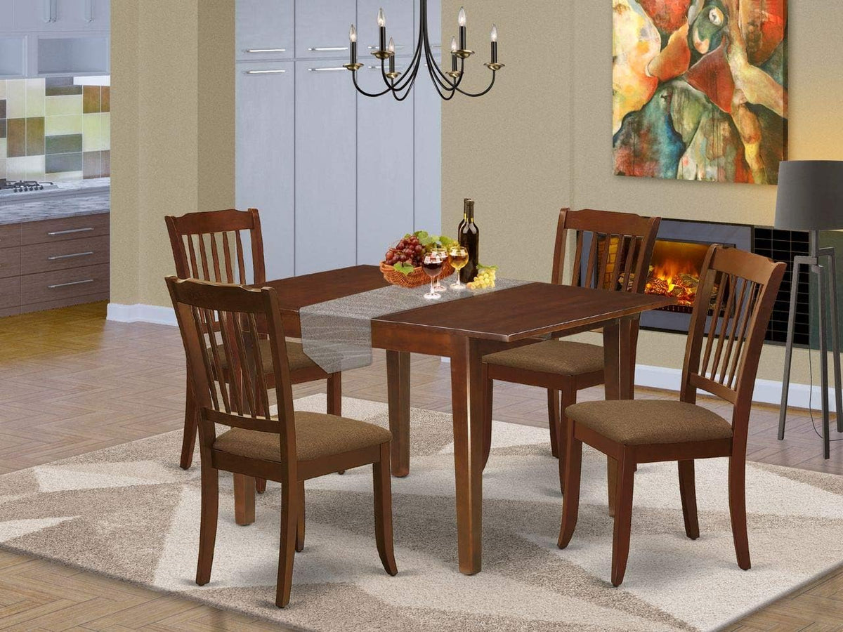 5 Pc Mahogany Dining Set with Table and 4 Chairs A642105