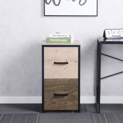 2 Drawer Wood Filing Cabinet P830