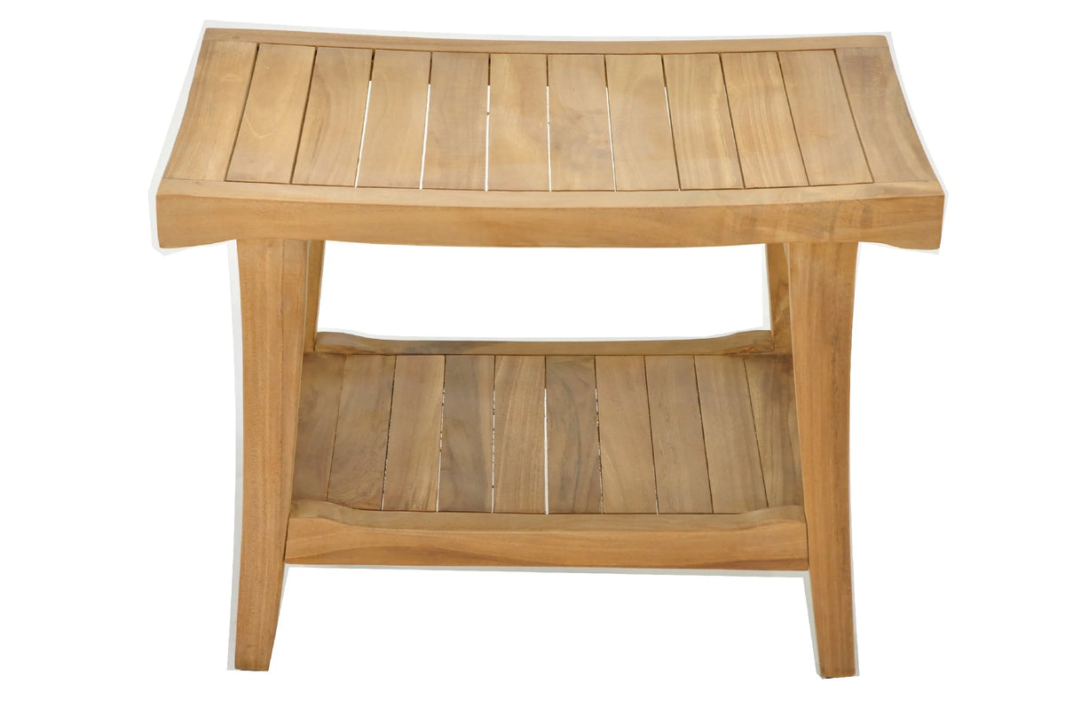 Teak Wood Shower Seat 24" Outdoor Bench W9020