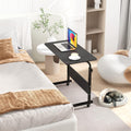Adjustable Mobile Bed Table Laptop Cart Desk, 23.6 inches, Black, Pack of 2 U662