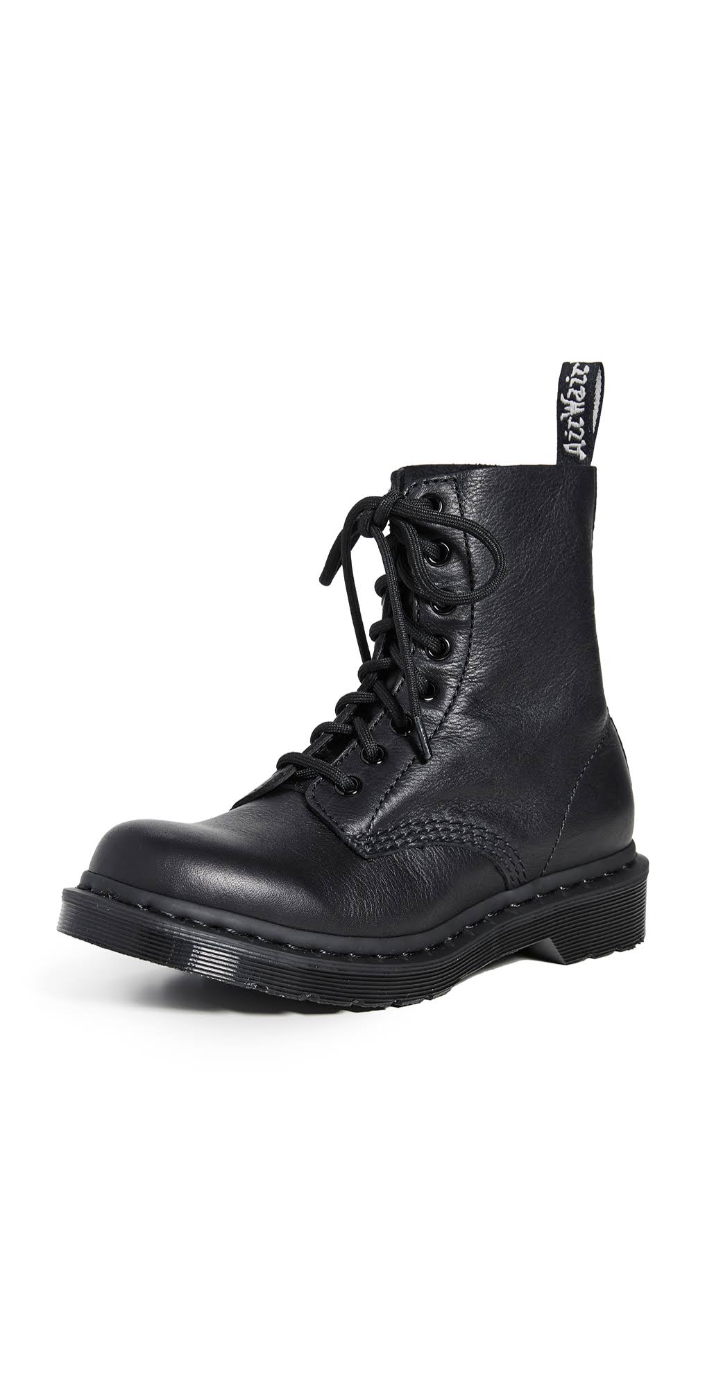 Black Virginia Leather Dr Martens Boots F55431