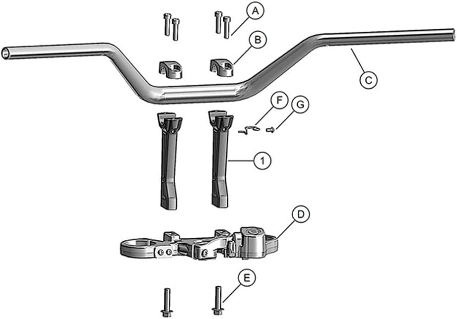 Motorcycle Handlebar Riser Clamp W2174