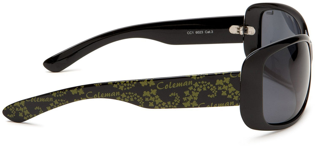 Black and Green Frame Smoke Lens Polarized Sunglasses N5860