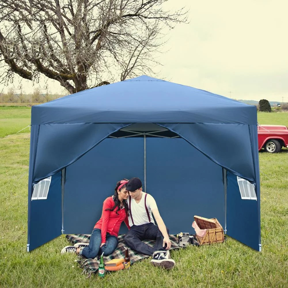 10 x 10 Pop Up Gazebo Canopy Tent with 4 Sidewalls R212