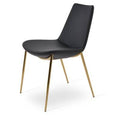 Bronze Gray Fabric Side Chair with Gray Powder Base D25534