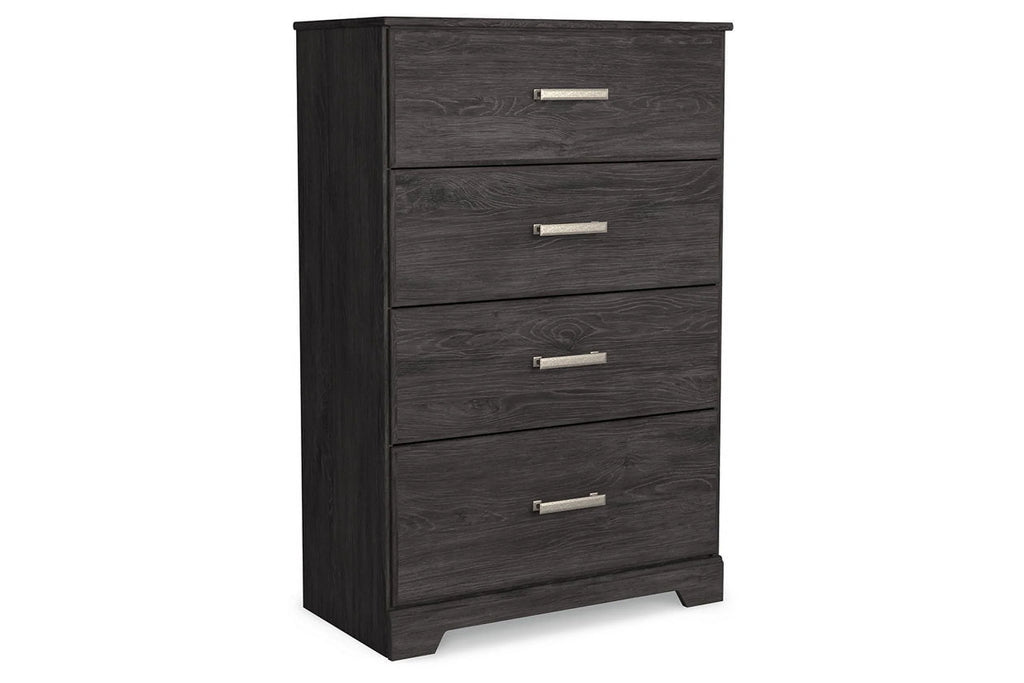 Black Four Drawer Engineered Wood Chest I15080