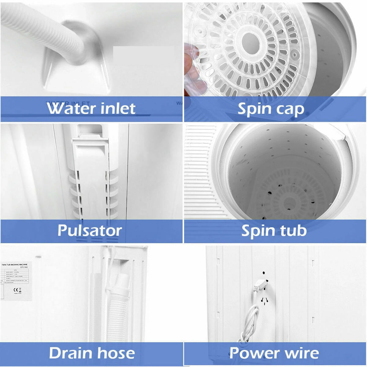 Compact Portable Twin Tub Washing Machine F448656