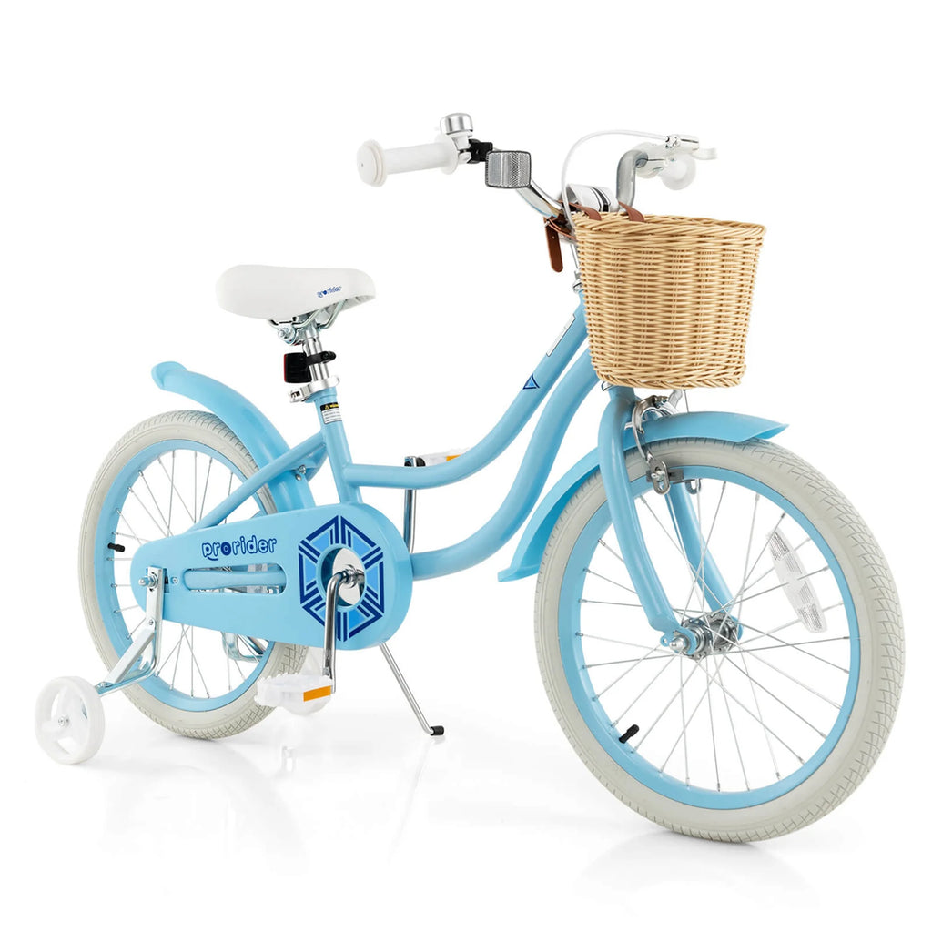 Green Kid's Bike with Training Wheels O8740
