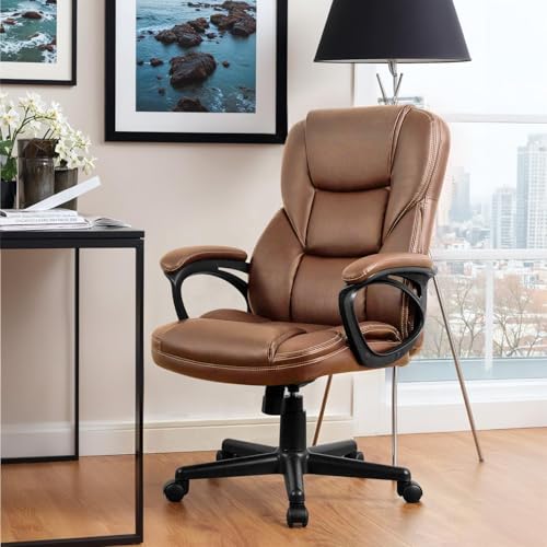 Black PU Leather High Back Adjustable Swivel Office Chair L263821