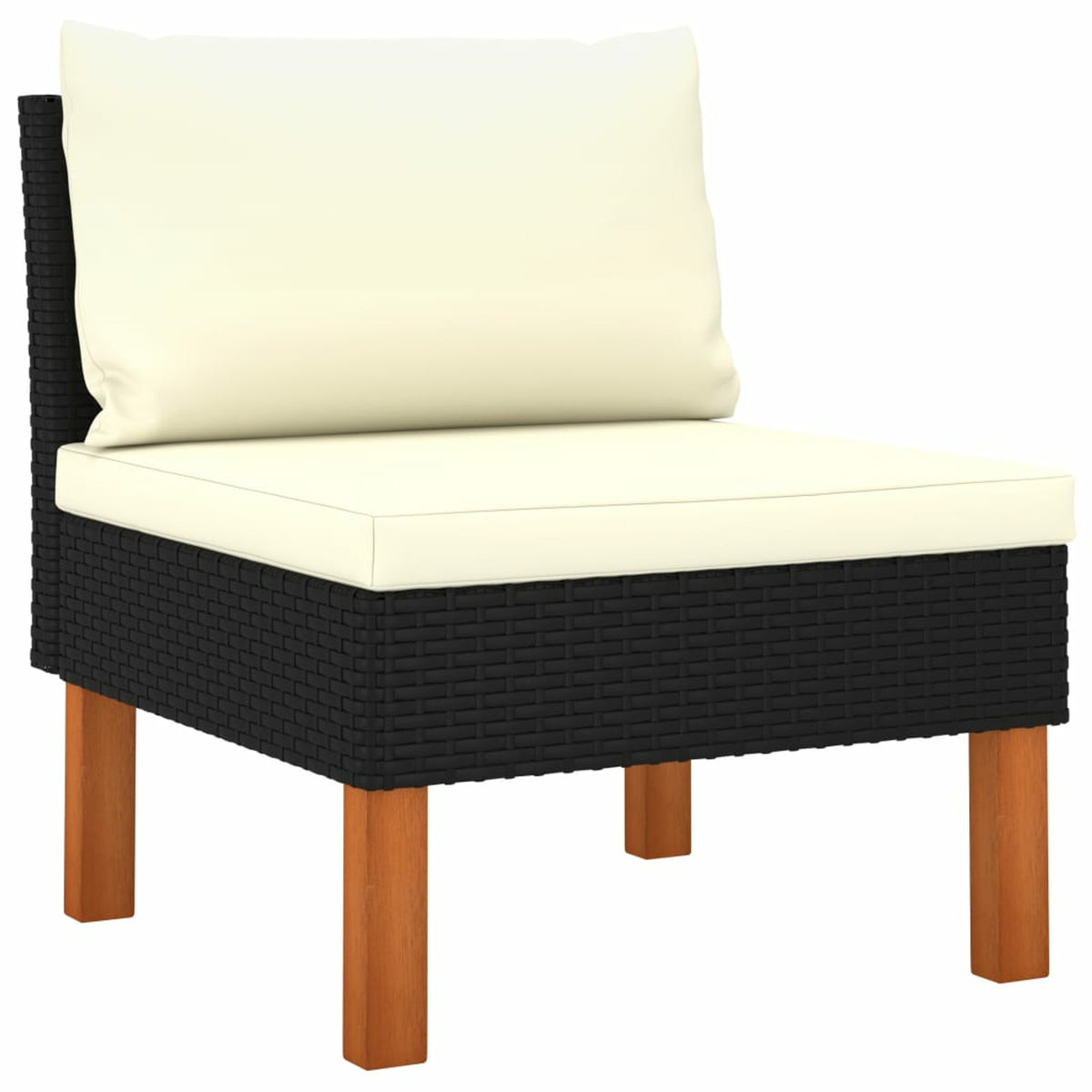 Black Poly Rattan 8 Piece Patio Set with Cushions G8297