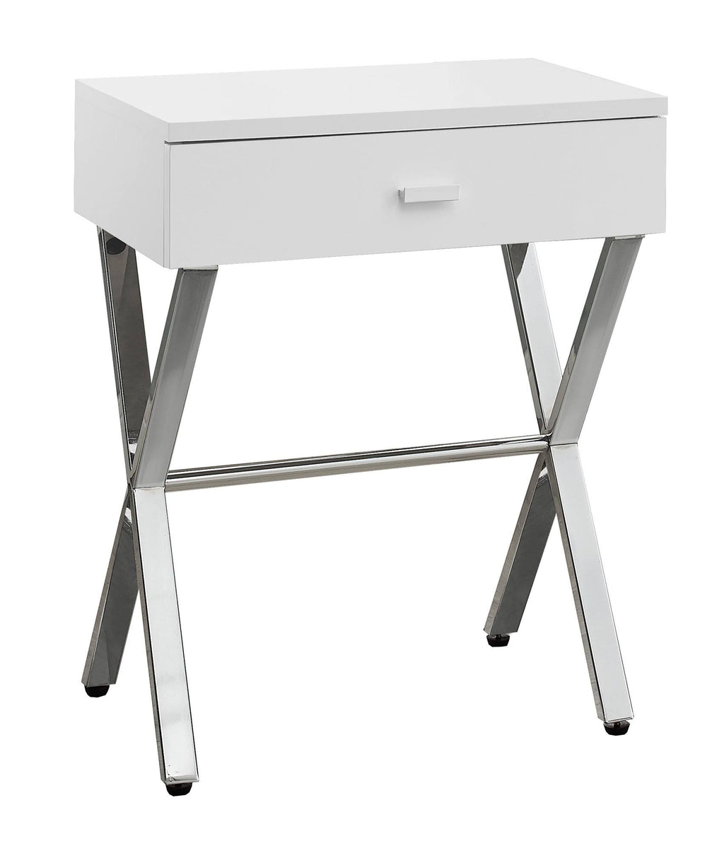 Taupe Finish and Black Metal Accent Table D206057