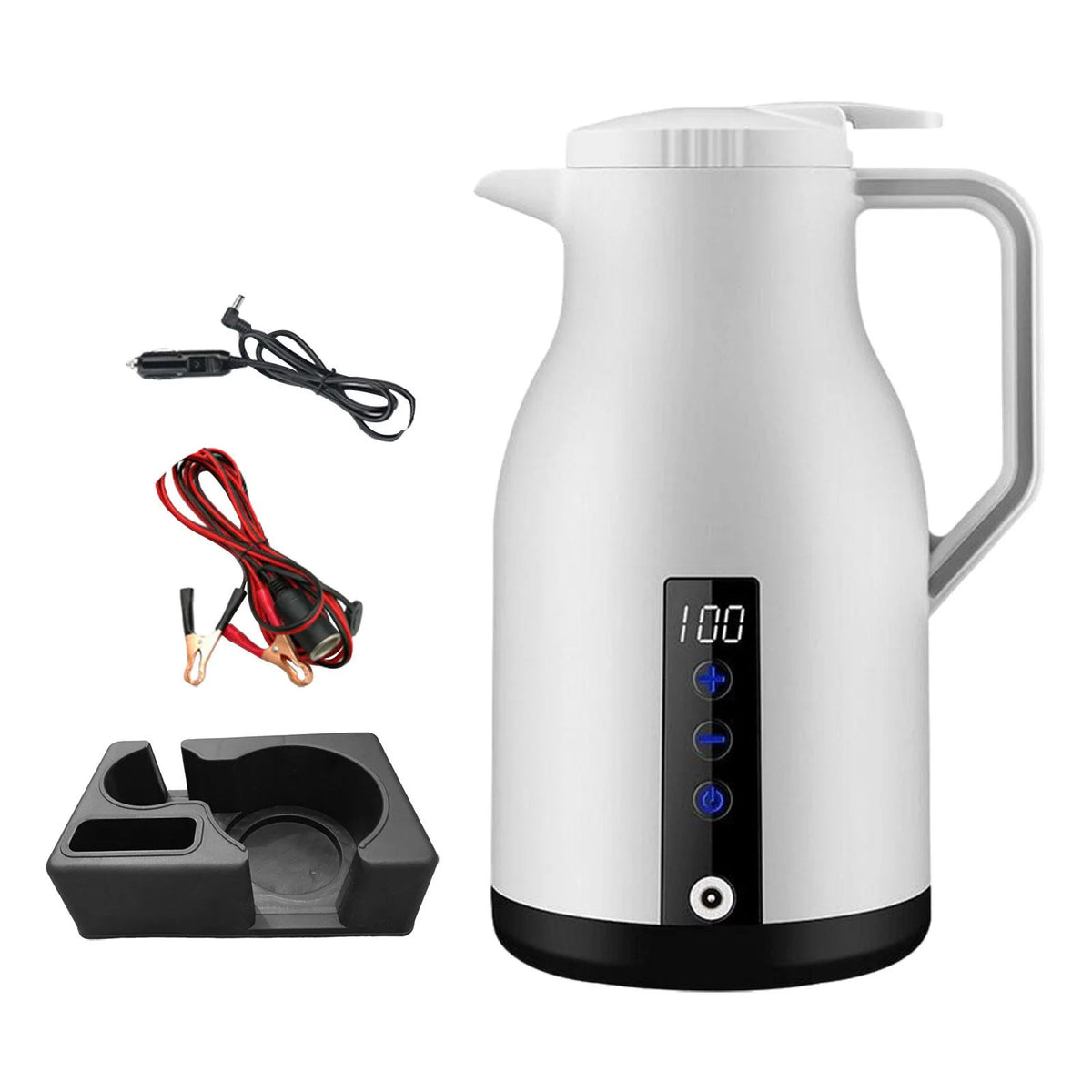 White Portable Electric Car Kettle B474