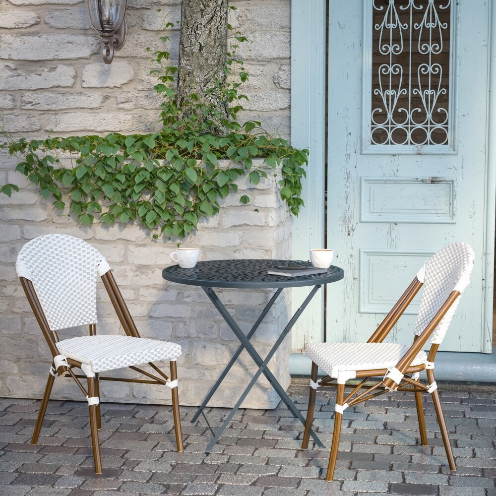 2 Pack All-Weather Chairs with Bamboo Print Frame K7604