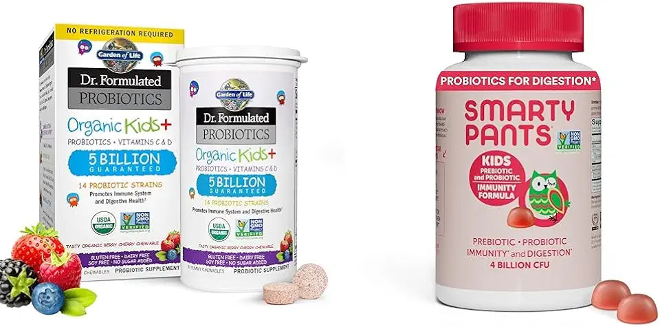 Organic Kids Probiotics Vitamins C & D Gummies 60 Count Y6894