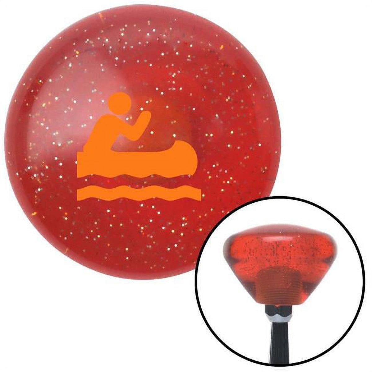 Orange Retro Metal Flake Shift Knob with M16 x 1.5 Insert R691