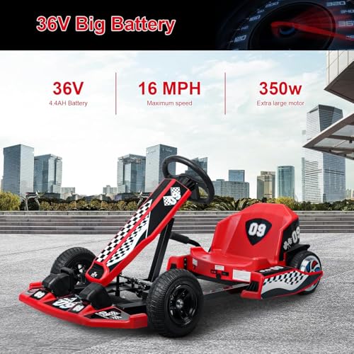 16 MPH Electric Drift Kart with 350W Motor K943