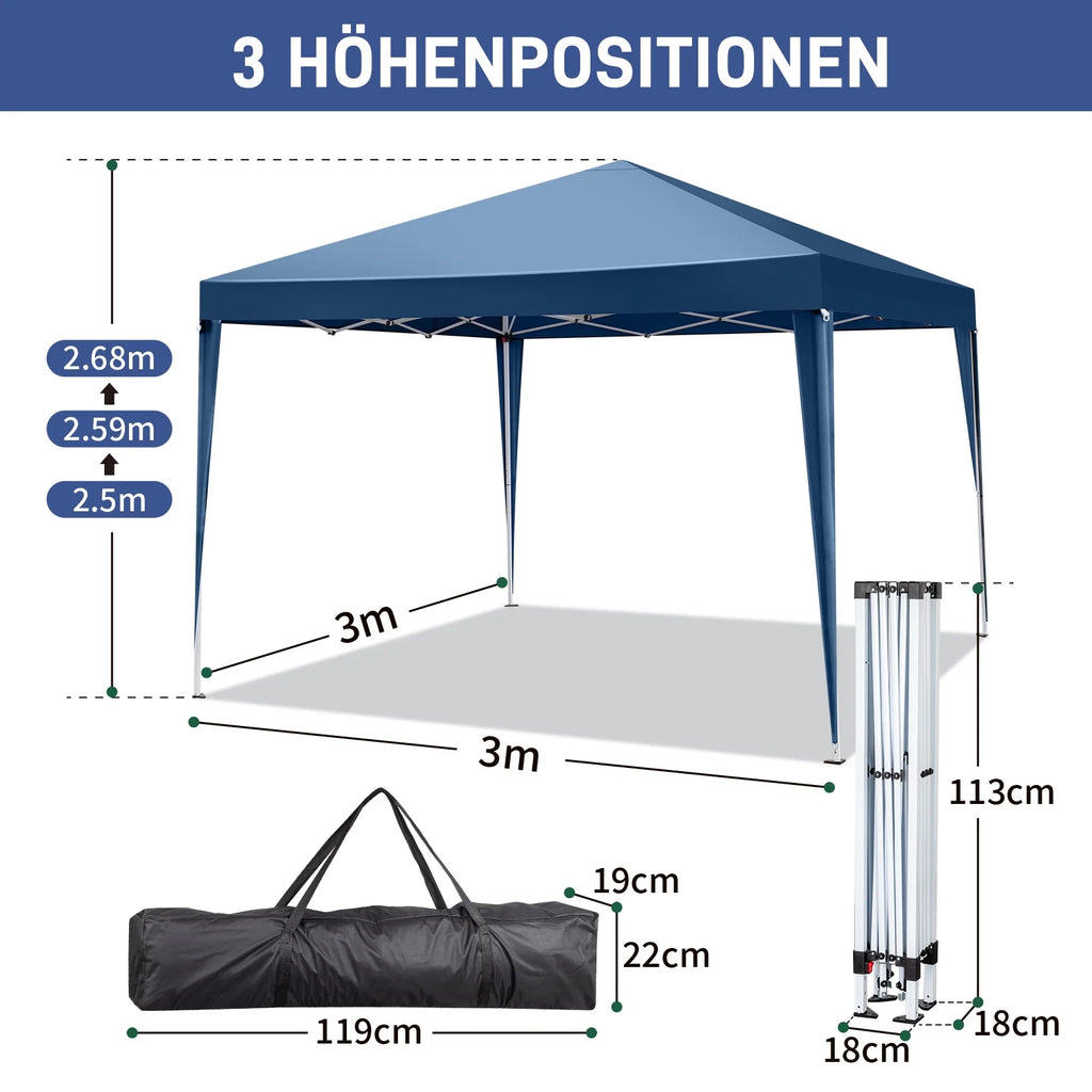 10 x 10 Pop Up Gazebo Canopy Tent with 4 Sidewalls R212