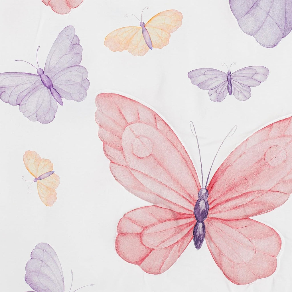 Pink and Purple Shabby Chic Butterfly Girl Baby Crib Bedding Set 3p T872