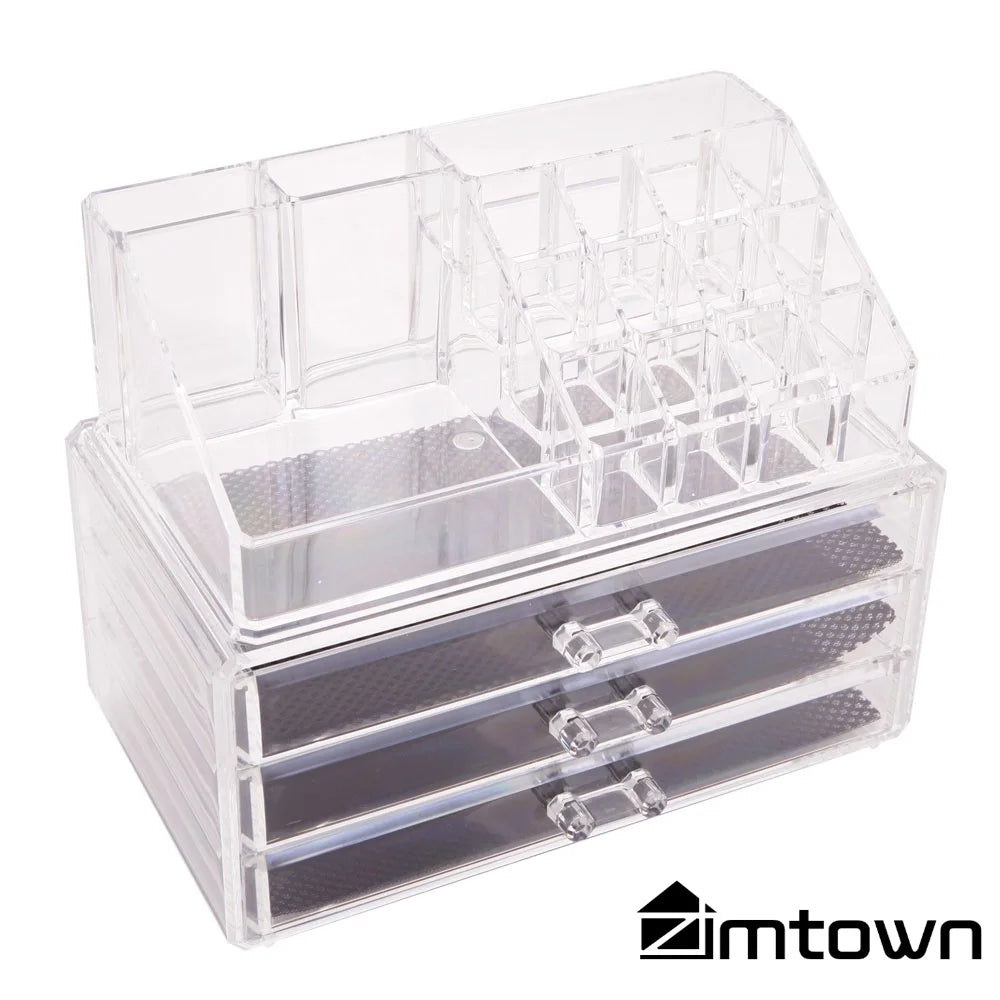 Clear Acrylic 3 Drawer Cosmetic Organizer I307