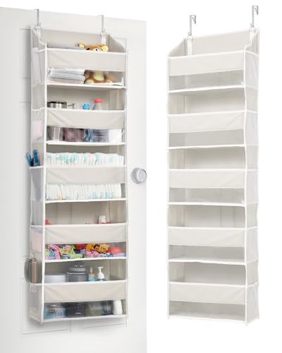 Over Door Hanging Storage Organizer with 5 Large Pockets and Clear Window K77914