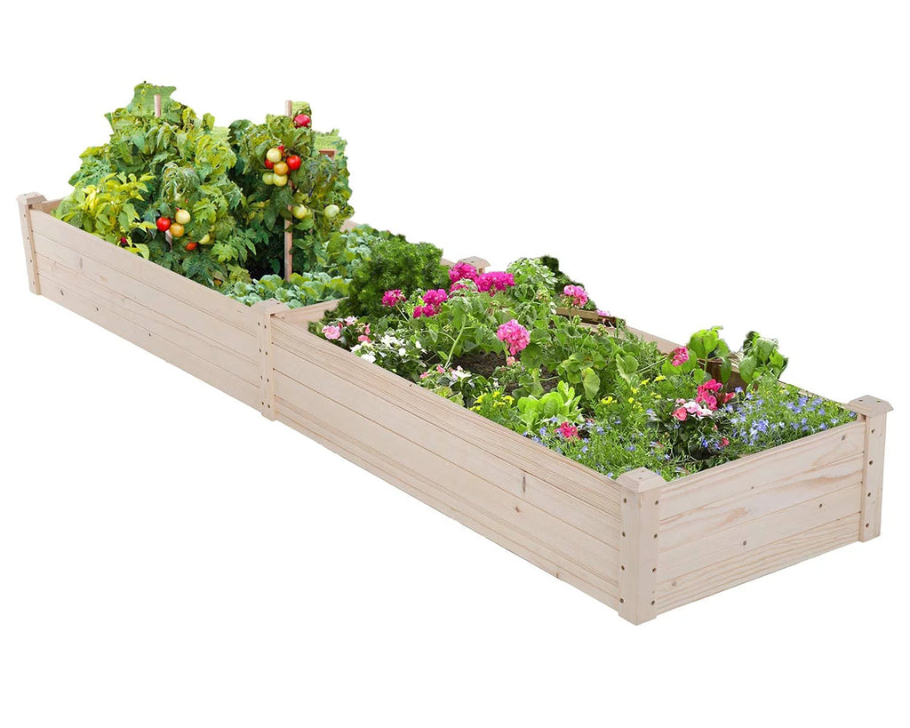 96 x 24.5 x 10 Inch Wood Raised Garden Bed R77785