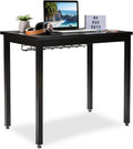 Black Computer Desk with Cable Management Tray E3676