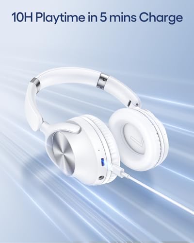 Active Noise Cancelling Wireless Over Ear Bluetooth Headphones Black R6982